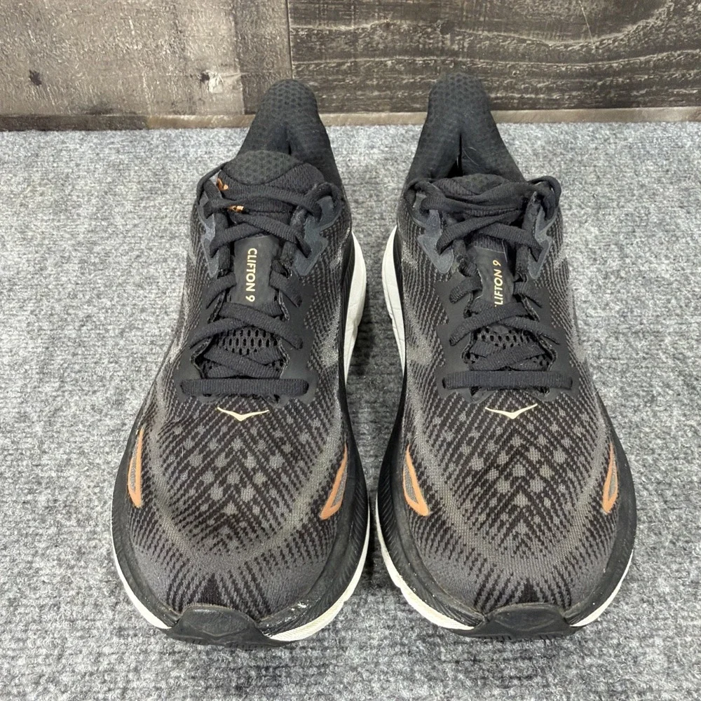 Hoka Clifton 9 Women's Running Shoes Size 8.5 Black/Rose Gold